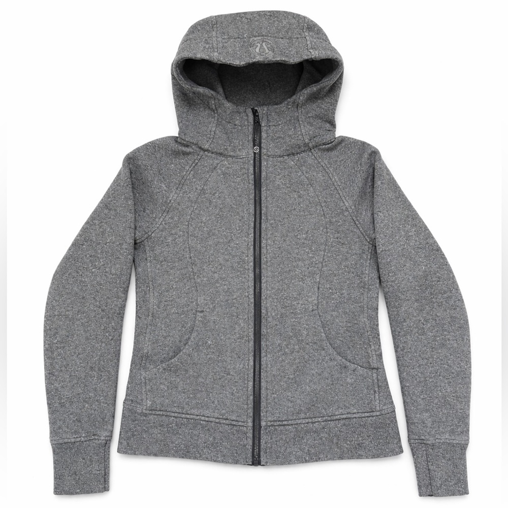 Lululemon Scuba Full-Zip Full-Length Hoodie Heathered Gray Size 8